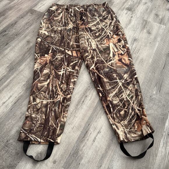Cabelas RealTree Advantage Max-4 Camo Fleece Stirrups Hunting Pants Mens 2XL Reg - Picture 3 of 7